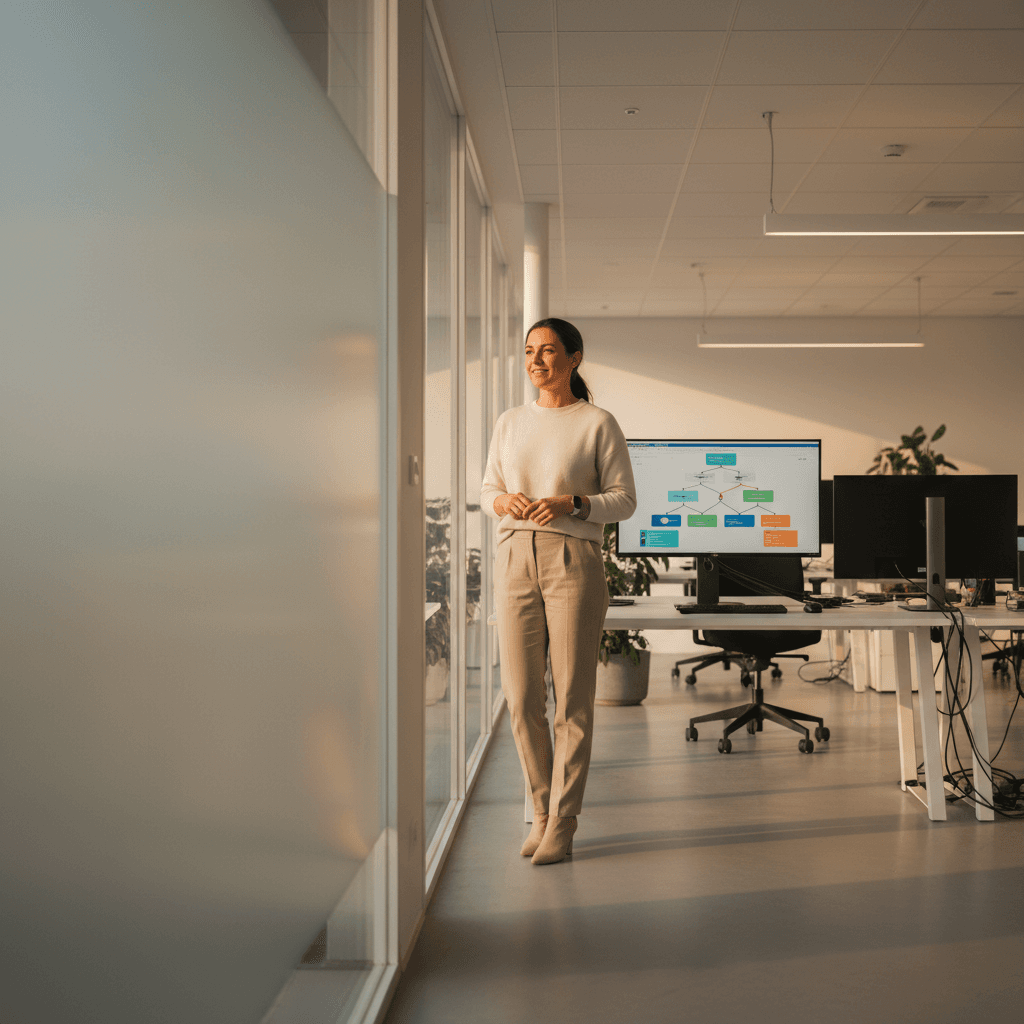 Infographie montrant un arbre de décision pour classifier le niveau de risque d'un assistant téléphonique IA selon l'AI Act